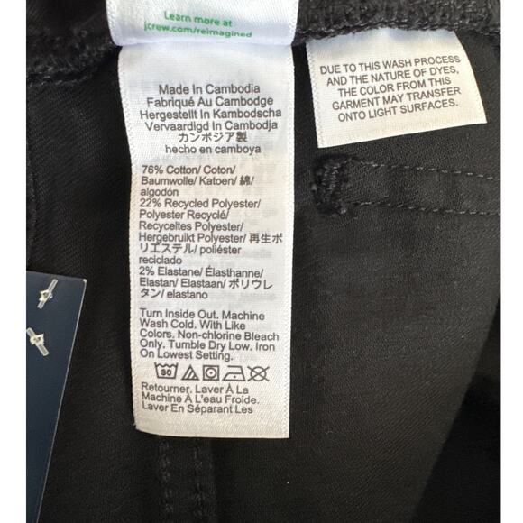 NWT J. Crew Flare Crop Black Jean in All-Day Stretch Size 24 - Picture 8 of 15